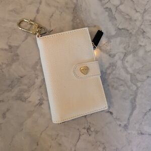 Betsy Johnson White Vegan Leather Bifold Wallet